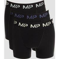 Fitness Mania - MP Men's Coloured logo Boxers (3 Pack) - Black/Frost Green/Steel Blue/Ice Blue - L