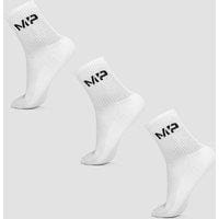 Fitness Mania - MP Men's Crew Socks - White (3 Pack) - UK 6-8