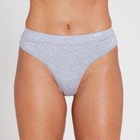 Fitness Mania - MP Women's Cotton Essentials Thong - Grey Marl - L