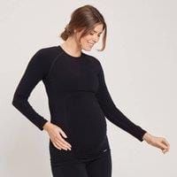 Fitness Mania - MP Women's Maternity Seamless Long Sleeve T-Shirt - Black - L