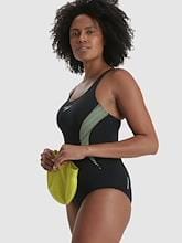 Fitness Mania - Speedo Womens Placement Muscleback Black Lime