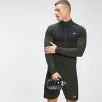 Fitness Mania - MP Men's Seamless 1/4 Zip - Vine Leaf Marl - M