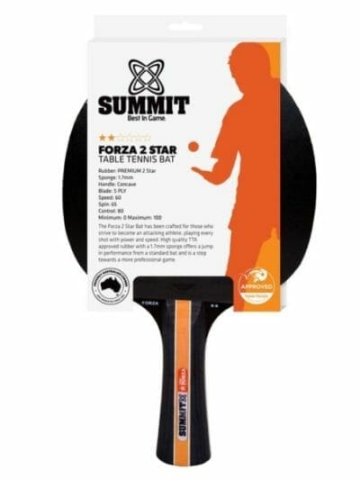 Fitness Mania - Summit Forza 2 Star Table Tennis Bat