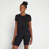 Fitness Mania -  MP Women's Composure Twist Front Crop T-Shirt - Black - XS