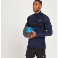 Fitness Mania - MP Men's Seamless 1/4 Zip - Deep Blue Marl - XS