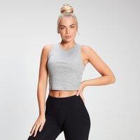 Fitness Mania - MP Women's Rest Day Cropped Rib Vest - Grey Marl - L