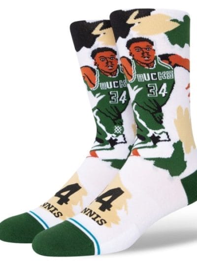 Fitness Mania - Stance Paint Milwaukee Bucks Giannis Basketball Socks