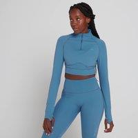 Fitness Mania - MP Women's Power Ultra Cropped 1/4 Zip Top - Moonlight Blue - L