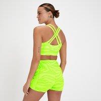 Fitness Mania - MP Women's Tempo Sports Bra - Acid Lime Zebra - M