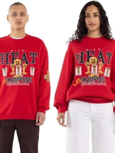 Fitness Mania - Mitchell & Ness Miami Heat World Champions Crew Unisex Basketball