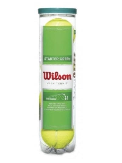 Fitness Mania - Wilson Starter Green Tennis Balls - 4 Ball Can