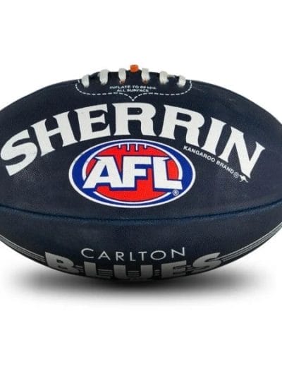 Fitness Mania - Sherrin AFL Carlton Blues Synthetic Football - Size 3