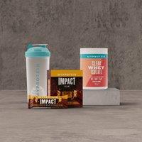 Fitness Mania - Clear Whey Starter Pack - Fudge Brownie - Mini Shaker - Orange