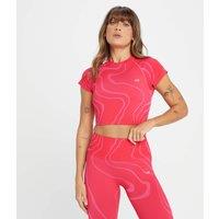 Fitness Mania - MP Women's Tempo Wave Seamless Crop Top - Rouge Red - L