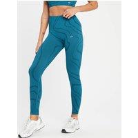 Fitness Mania - MP Women's Tempo Wave Seamless Leggings - Teal Blue - L