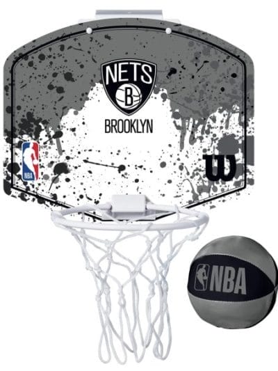 Fitness Mania - Wilson Brooklyn Nets NBA Team Mini Basketball Hoop