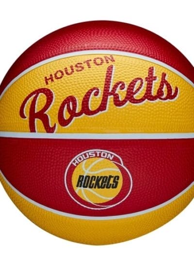 Fitness Mania - Wilson Houston Rockets NBA Team Retro Mini Basketball - Size 3