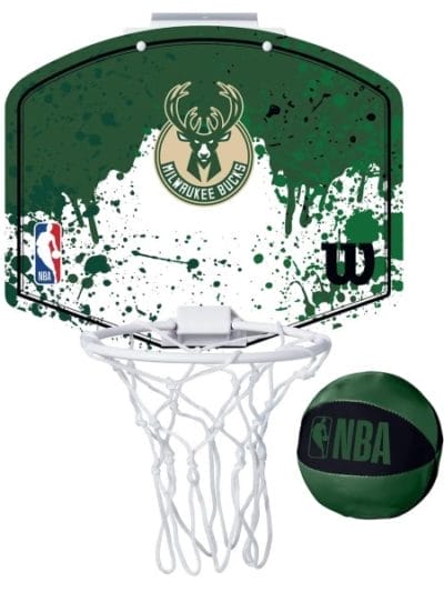 Fitness Mania - Wilson Milwaukee Bucks NBA Team Mini Basketball Hoop