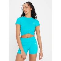 Fitness Mania - MP Women's Power Short Sleeve Crop Top - Blue Lagoon