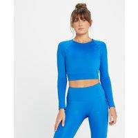 Fitness Mania - MP Women's Tempo Reversible Long Sleeve Crop Top - Electric Blue - L