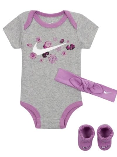Fitness Mania - Nike Floral 3-Piece Baby Bodysuit Set