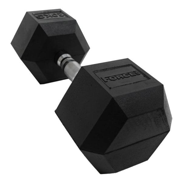 Fitness Mania - Force USA Rubber Hex Dumbbells- ALL SIZES (Sold individually)